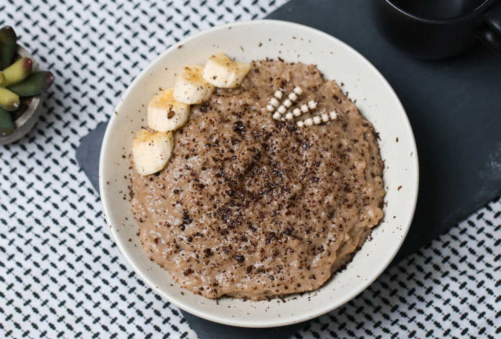 Protein Schoko-Milchreis mit Banane