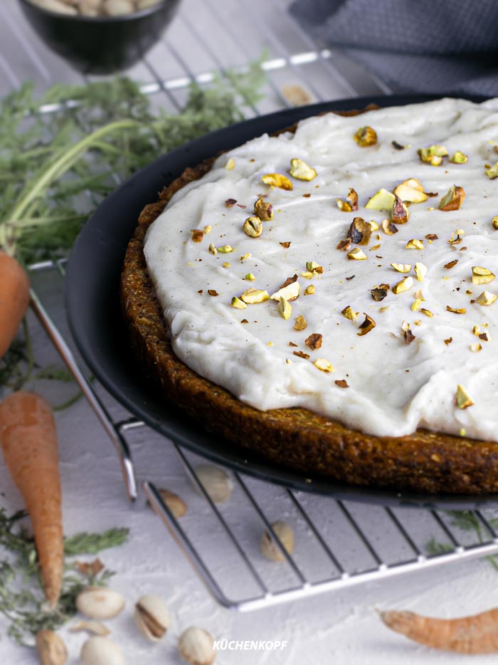 Veganer Karottenkuchen Rezept Kuchenkopf 